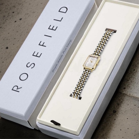 ROSEFIELD • The Octogon XS Duotone Silver Gold Watch Includes Box - Picture 7 of 8